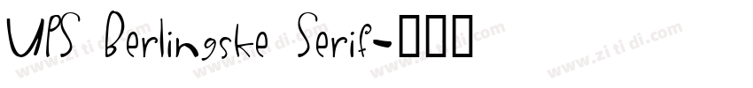 UPS Berlingske Serif字体转换